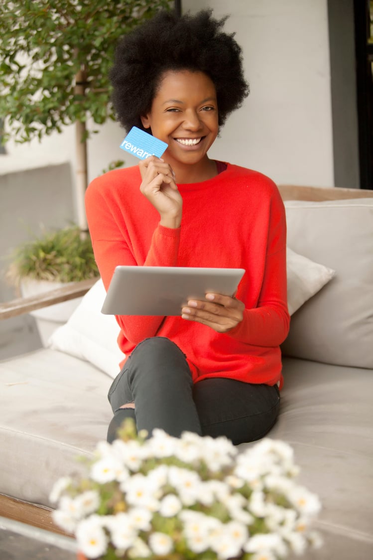 Woman Shopping Online with Credit Card